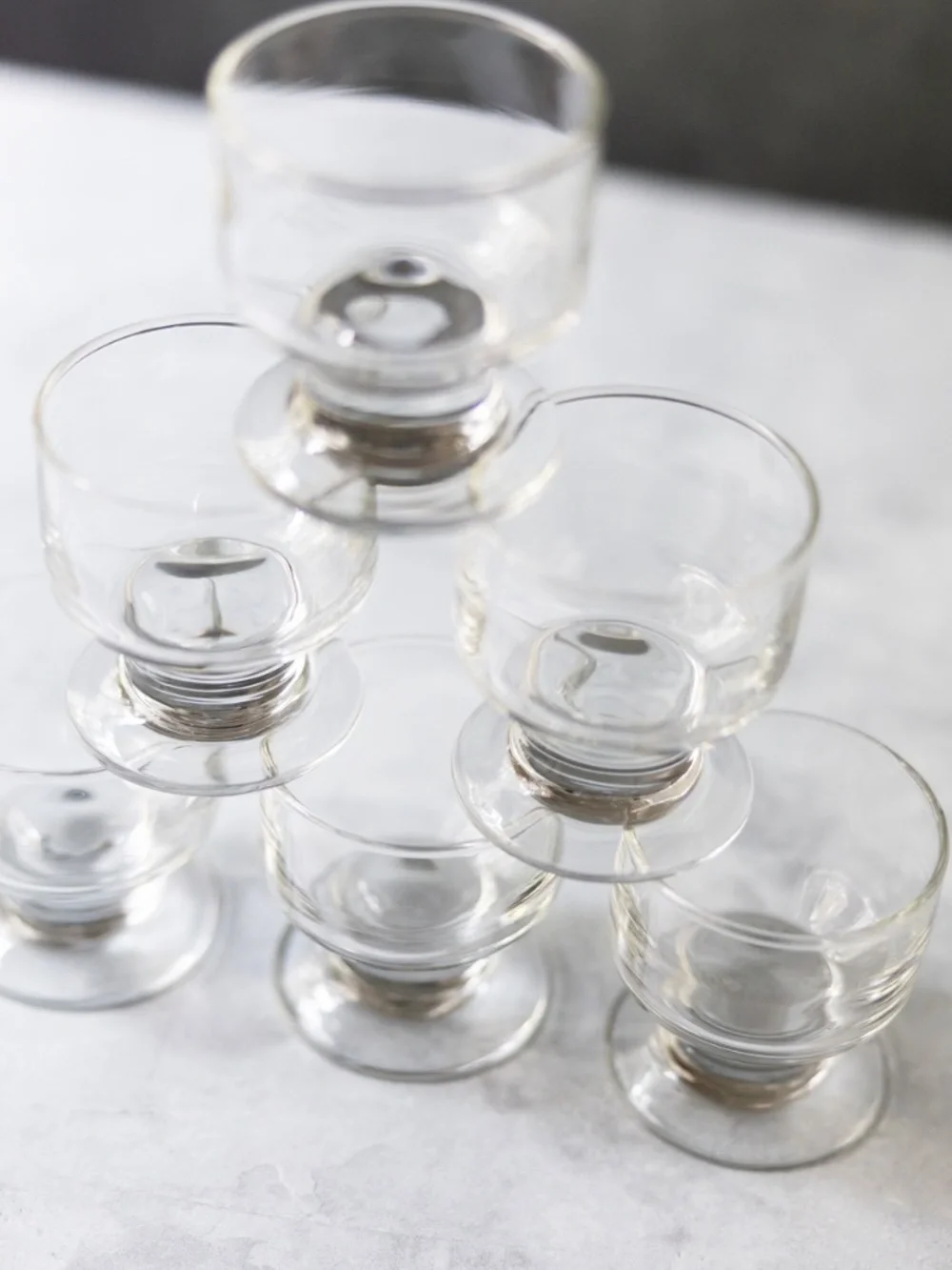 Circleware set of 6 treat cordial mini dessert glasses 3.5 oz in box